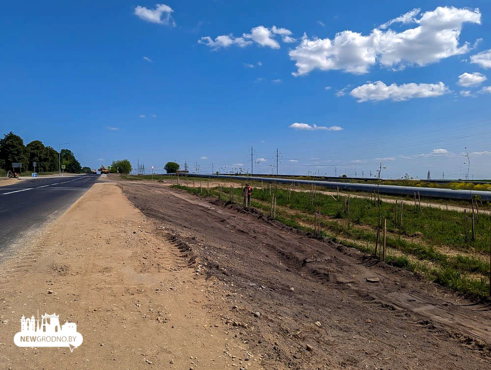 На Скидельском шоссе вместо аварийного путепровода построили новый участок дороги