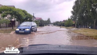 Воскресный ливень подтопил улицы Гродно