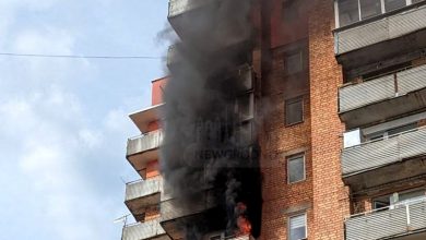 Довольно серьезный пожар произошел сегодня в одной из многоэтажек по улице Пестрака. Днем 25 июля здесь горел балкон на 9-м этаже.