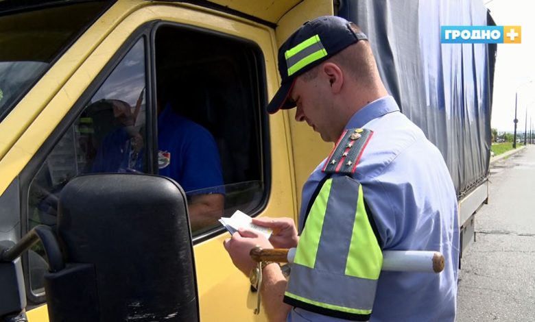 В Гродно ГАИ наказывает водителей грузовиков