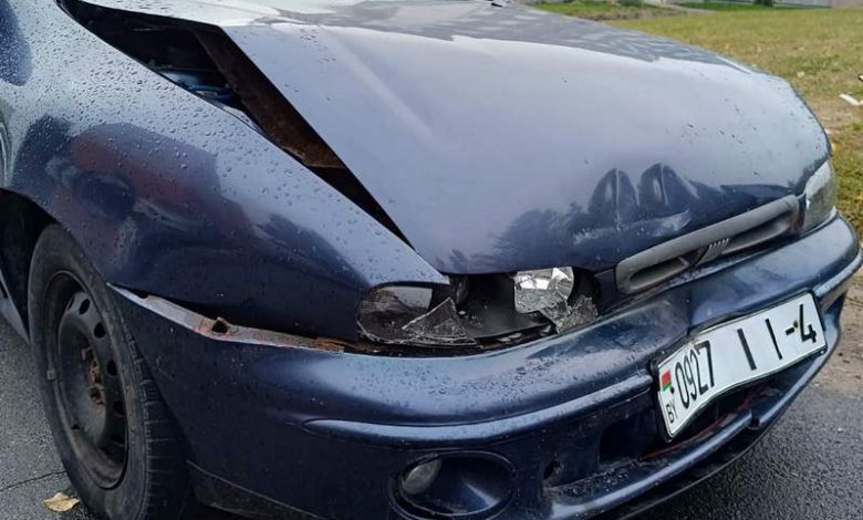 В Гродно кто-то ночью ударил легковушку и скрылся