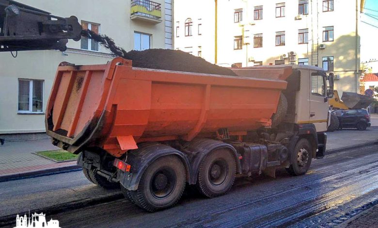 В центре Гродно обновление асфальта