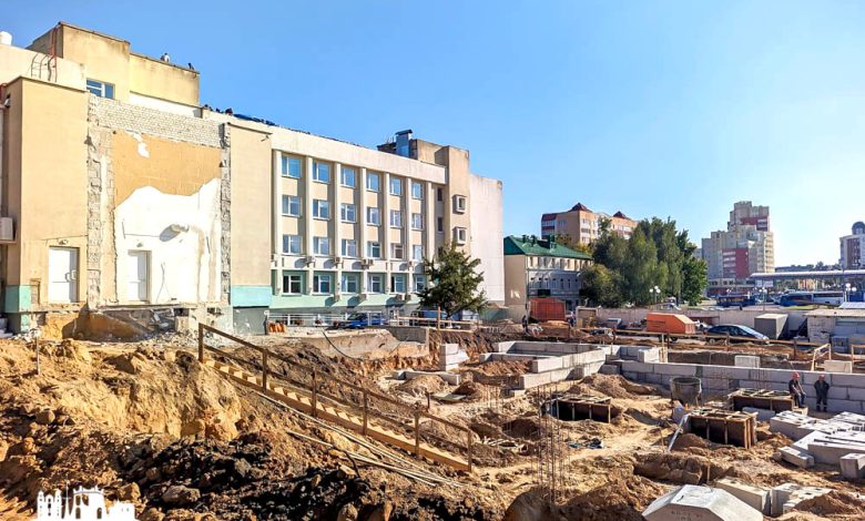 стройка в Гродно прямо за автовокзалом