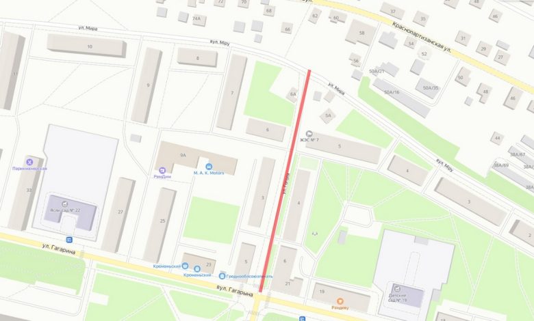 В Гродно из-за ремонта теплотрассы закрывают движение по одной из улиц в центре