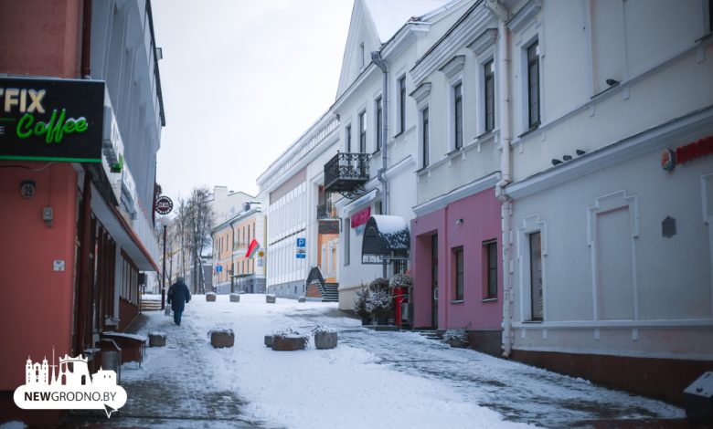 Гродно в воскресенье засыпало снегом