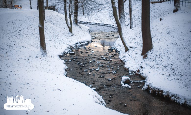Гродно в воскресенье засыпало снегом
