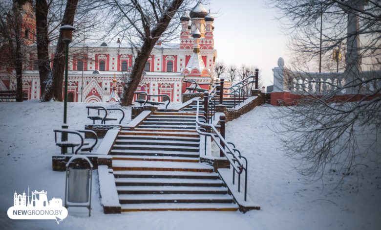 Гродно в воскресенье засыпало снегом