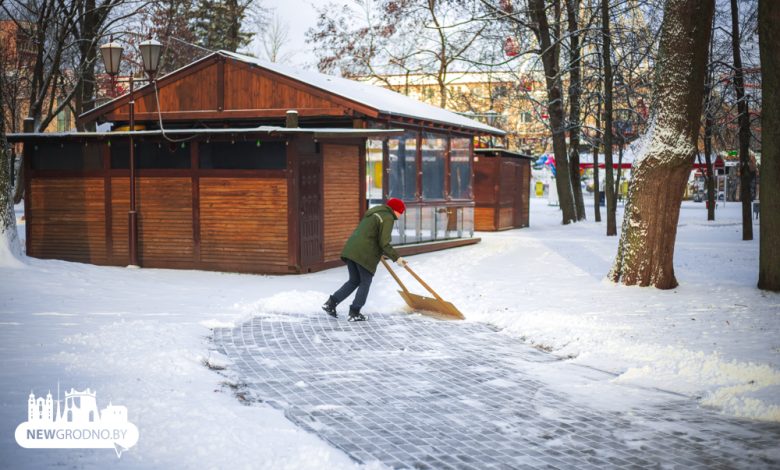Гродно в воскресенье засыпало снегом