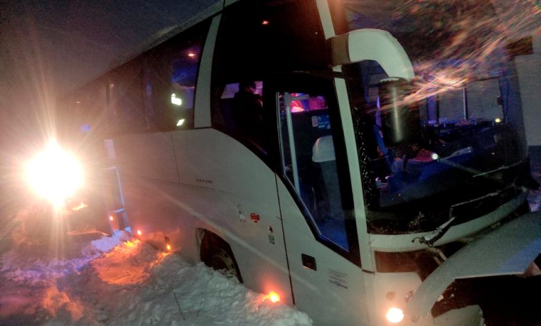 Под Слонимом автобус с 44 детьми оказался в кювете