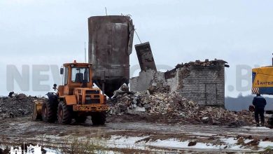 В Гродно снесли здание, мешавшее строительству городской магистрали