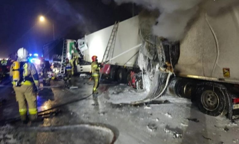 Белорусский дальнобойщик погиб в массовой аварии в Польше