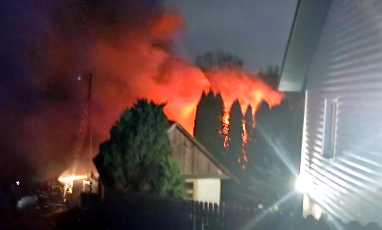 В Гродно ночью горел частный дом