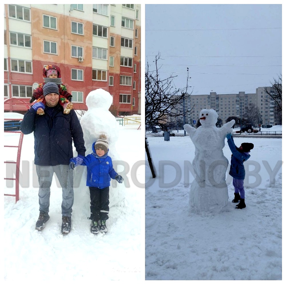 В Гродно замечены десятки креативных снежных фигур