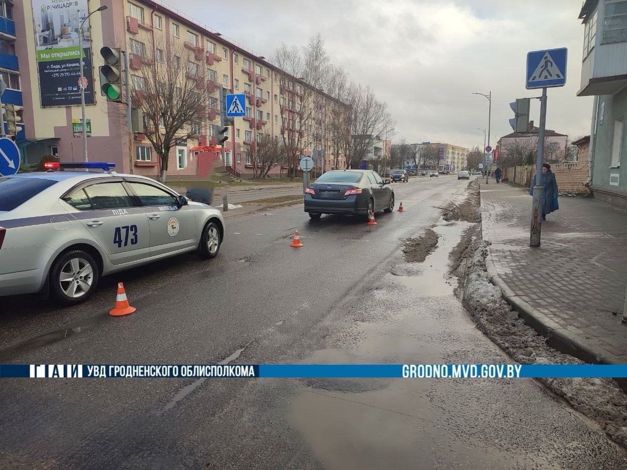 В Лиде легковушка сбила пенсионерку на пешеходном переходе