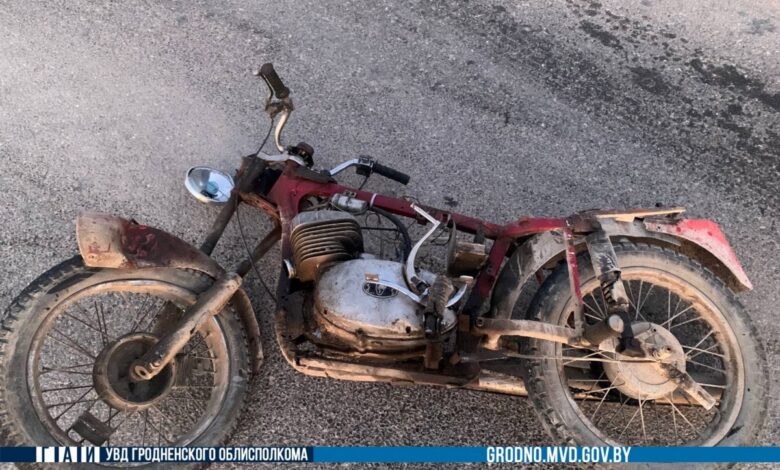 Под Гродно зафиксирована первая авария с участием мотоциклиста