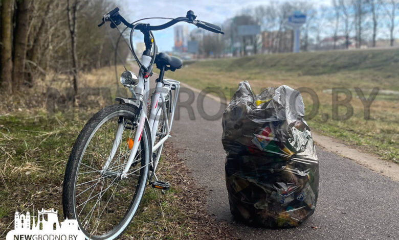 Гродненка совмещает прогулки с уборкой леса