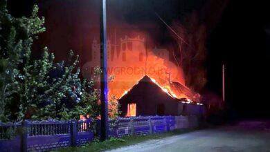 В ночном пожаре под Гродно погиб мужчина