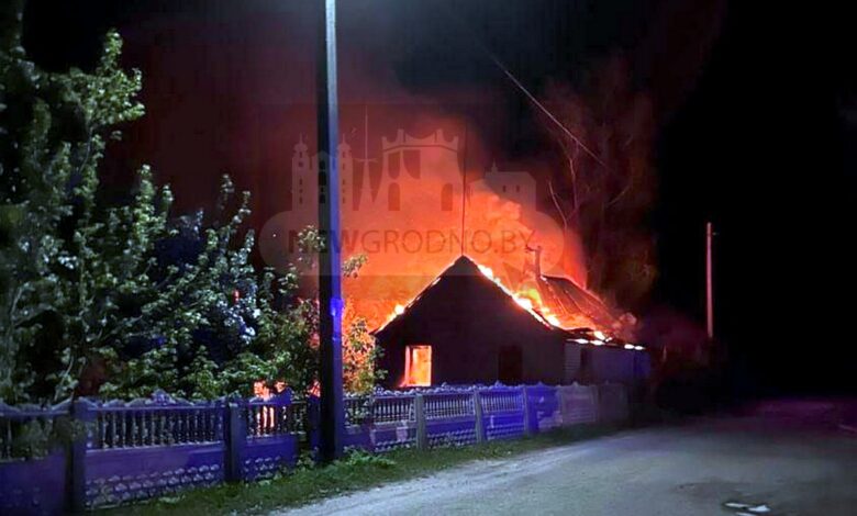 В ночном пожаре под Гродно погиб мужчина