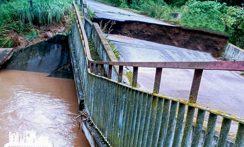 Сильный ливень подмыл мост под Гродно