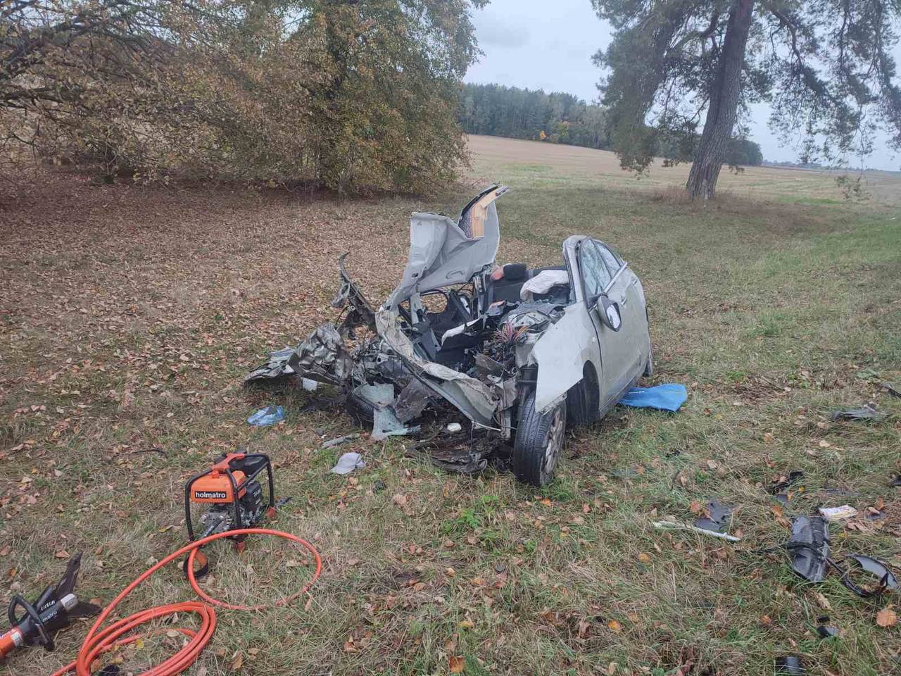 В Беларуси легковое авто выехало на встречку прямо в \"лоб\" фуре