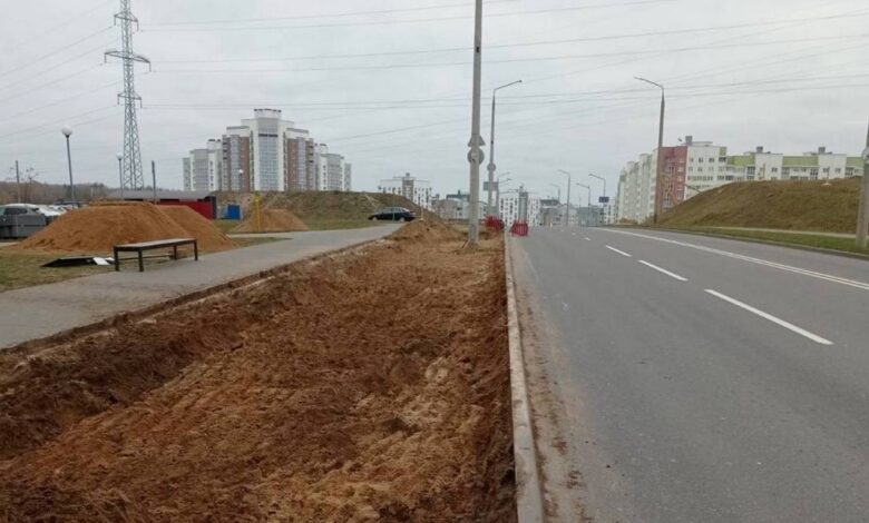 В Грандичах обустраивают "карманы" для автобусов и троллейбусов