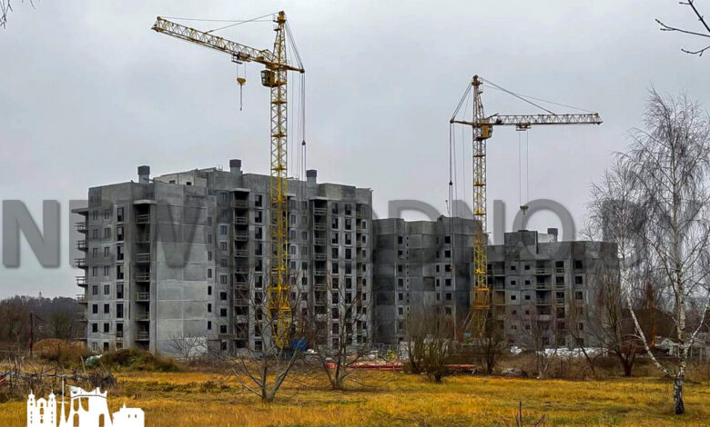 В новом жилом районе рядом с Пышками