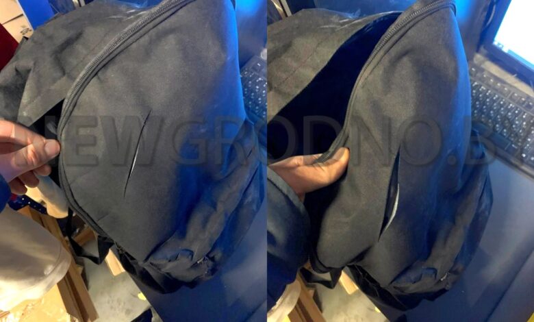 Гродненец обнаружил разрез на рюкзаке