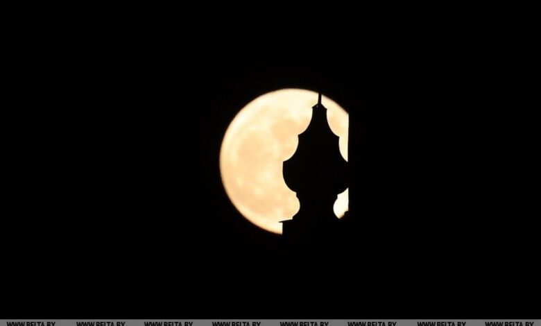 В небе над Гродно заметили Розовое полнолуние