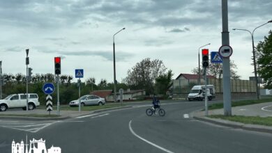 На одном из загруженных колец в Гродно