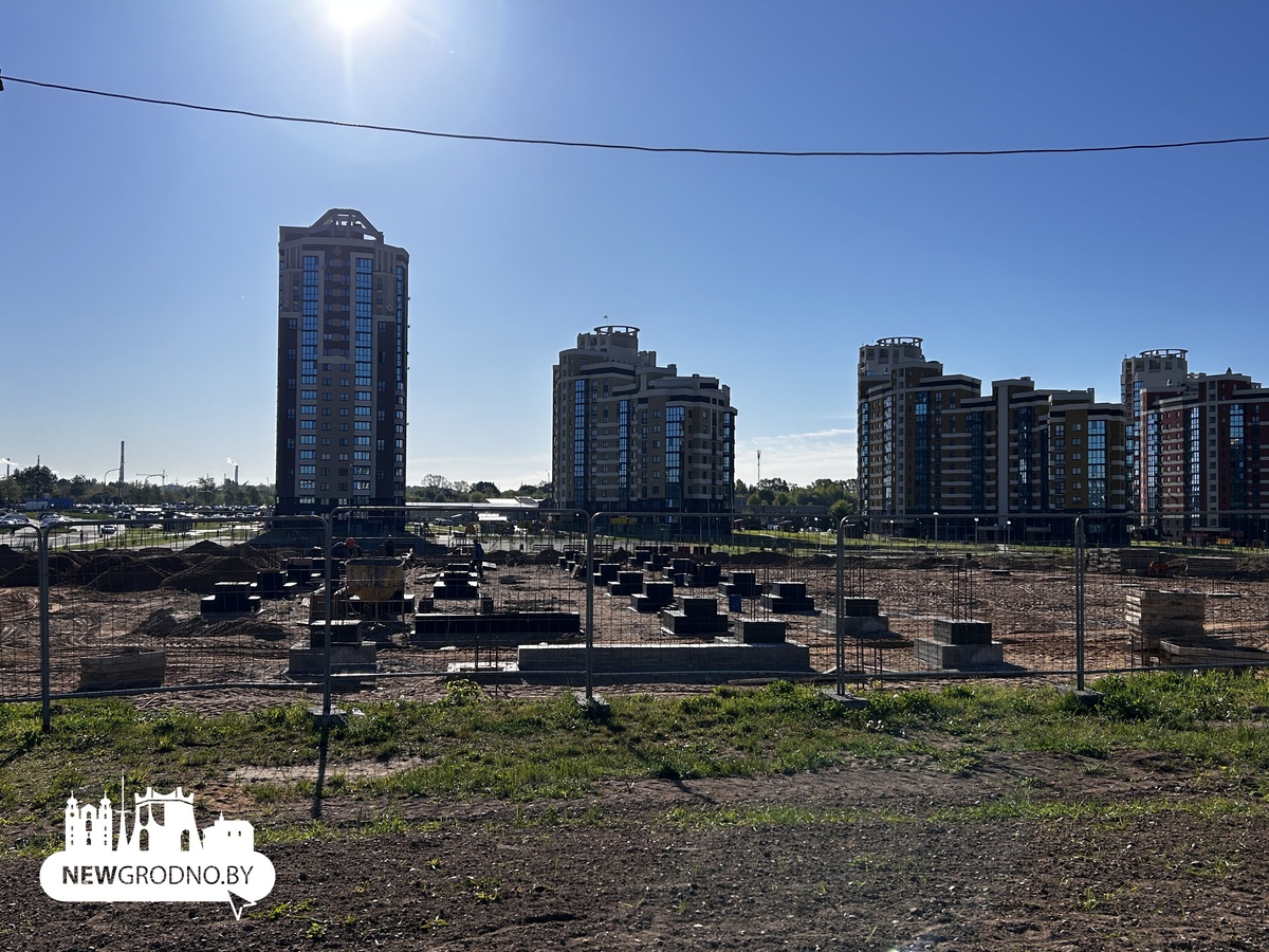В новом жилом районе Гродно строят торговый центр