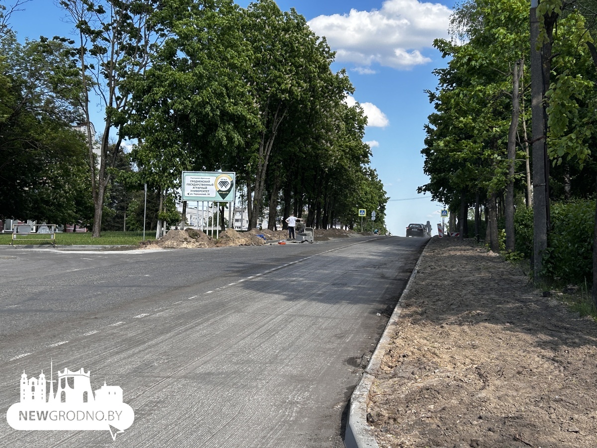 На улице Терешковой в Гродно большой ремонт