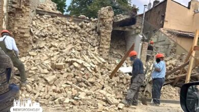 В центре Гродно рухнула стена старинного дома