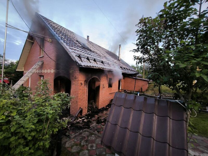 На пожаре под Сморгонью