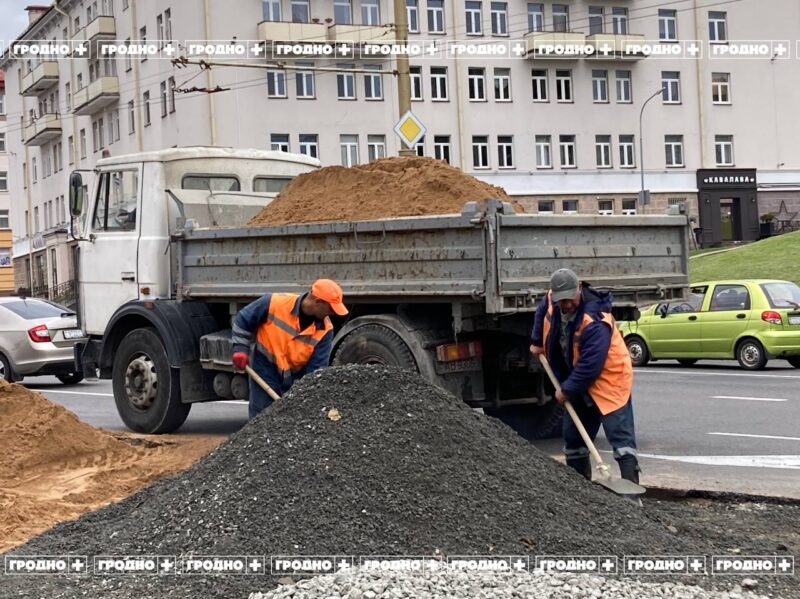 Участок дороги на улице