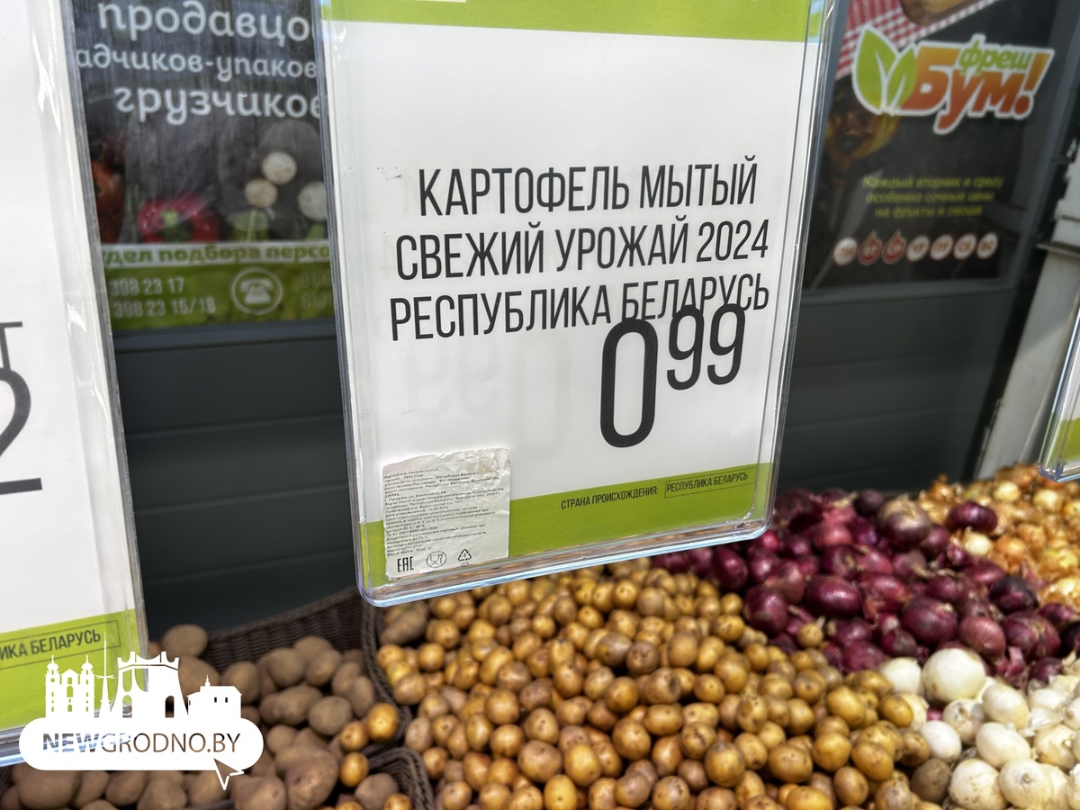 На прилавках в Гродно появилась молодая картошка