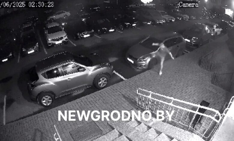 В Гродно молодой человек в своем дворе