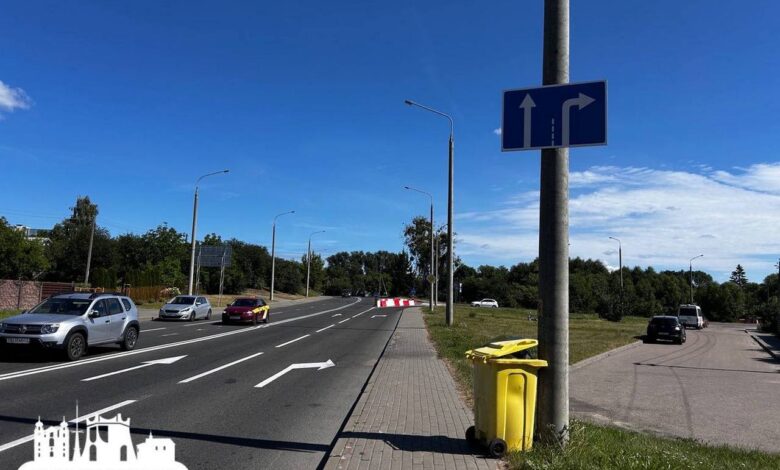 На перекрестке в Гродно изменили организацию
