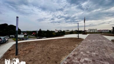 В Гродно готовят к открытию сквер на улице Дарвина