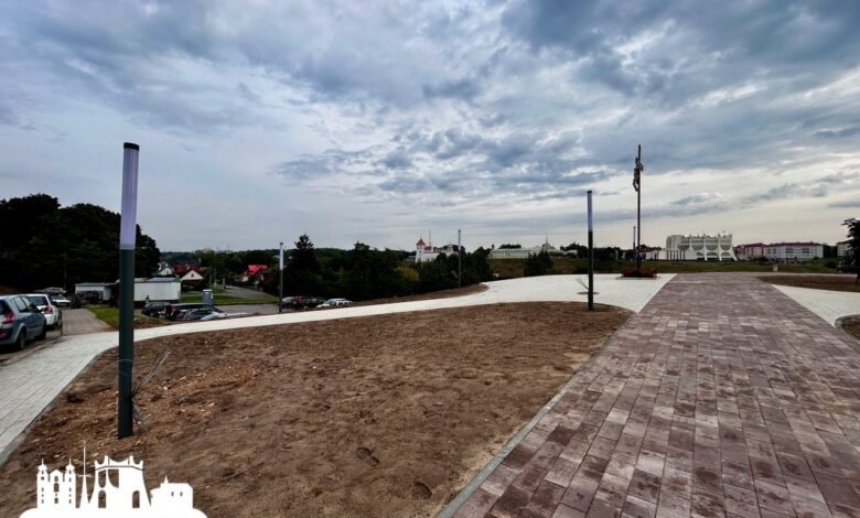 В Гродно готовят к открытию сквер на улице Дарвина