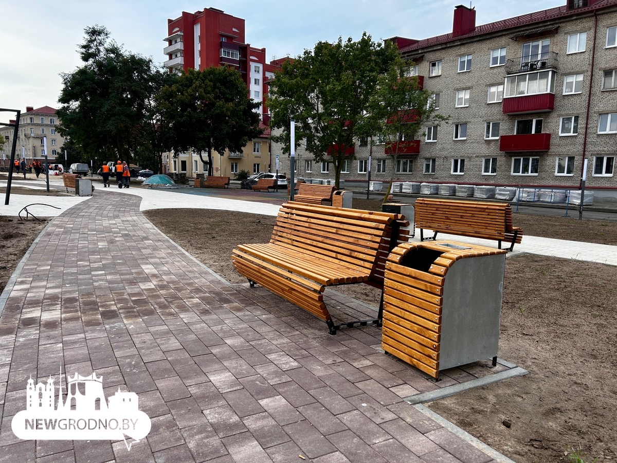В Гродно готовят к открытию сквер на улице Дарвина