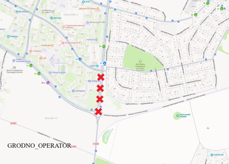 Перекрёсток улиц Отечественной