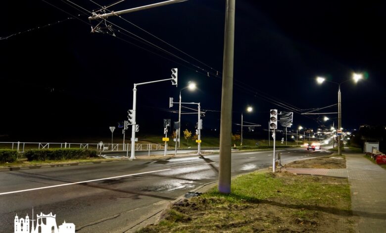 Новый светофор установили на главной улице Гродно