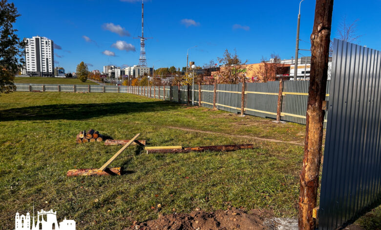 В Гродно на улице Дубко началась большая