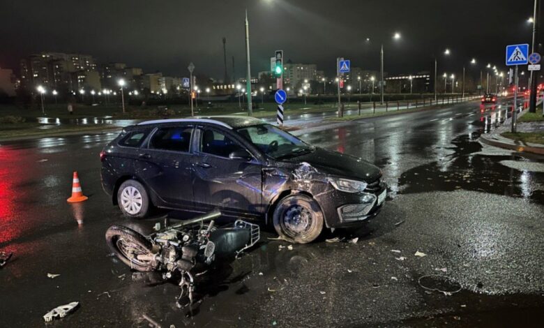 В Гродно мотоциклист пострадал в ДТП
