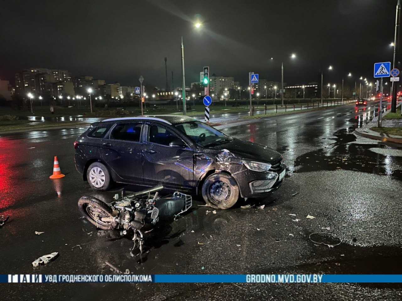 В Гродно мотоциклист пострадал в ДТП