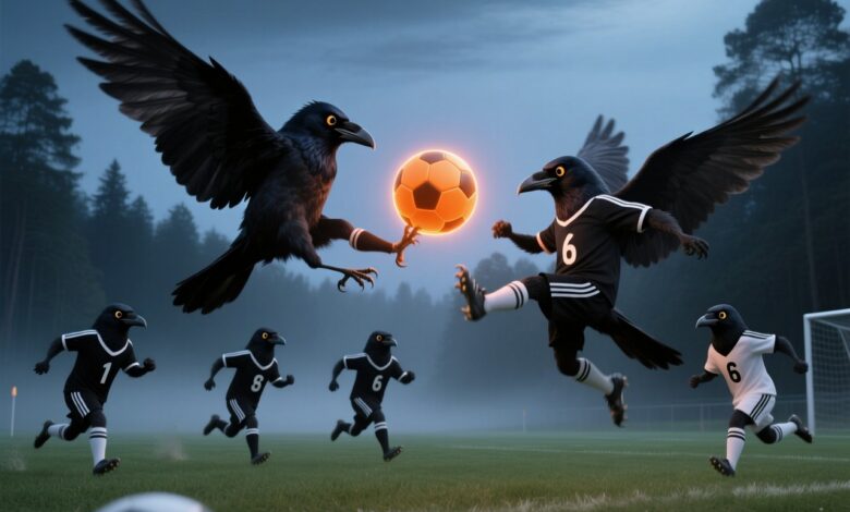 В Гродно вороны устроили футбольный