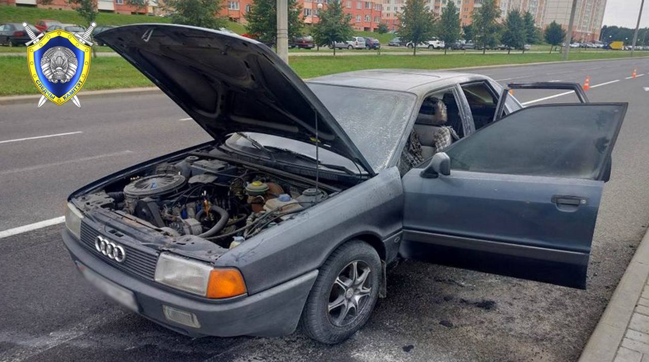 В Гродно горе-угонщик сжег чужой автомобиль