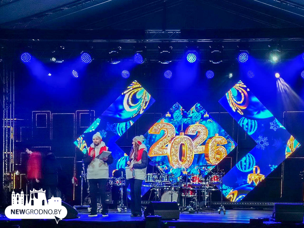 В Гродно зажглась главная ёлка области