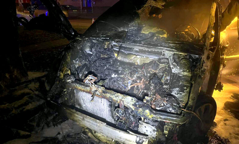 В Гродно вечером в пятницу сгорел минивэн