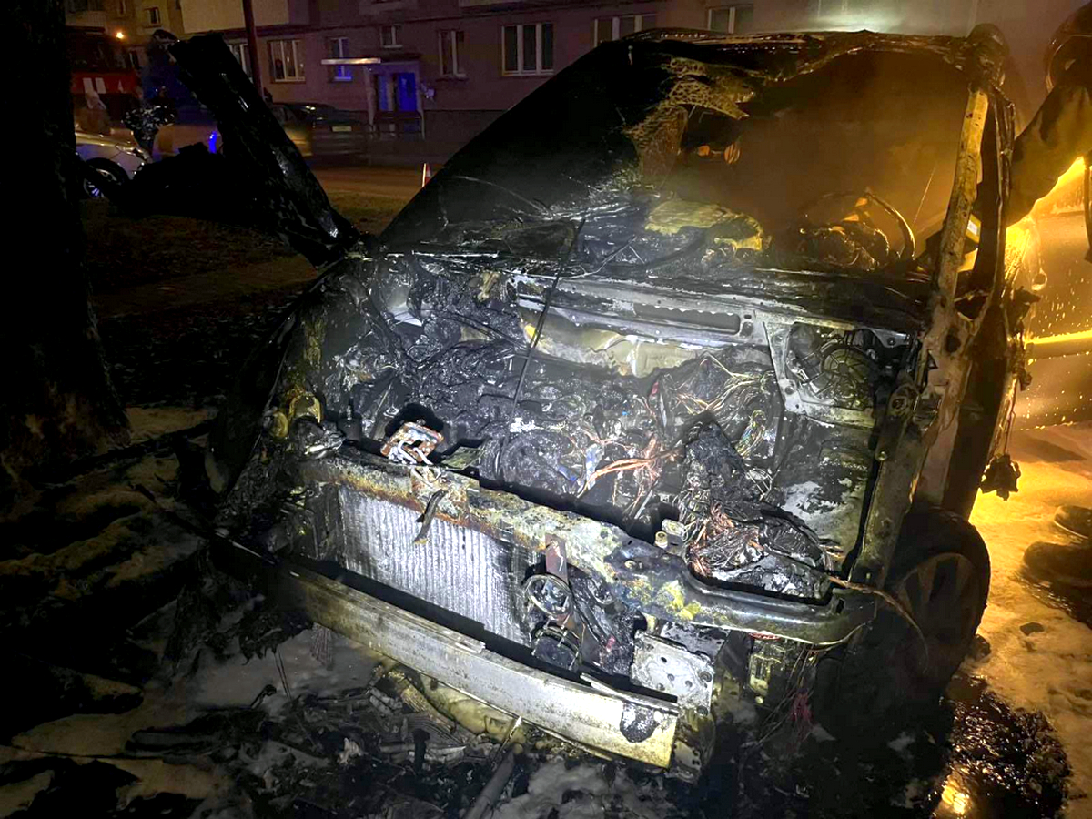 В Гродно вечером в пятницу сгорел минивэн